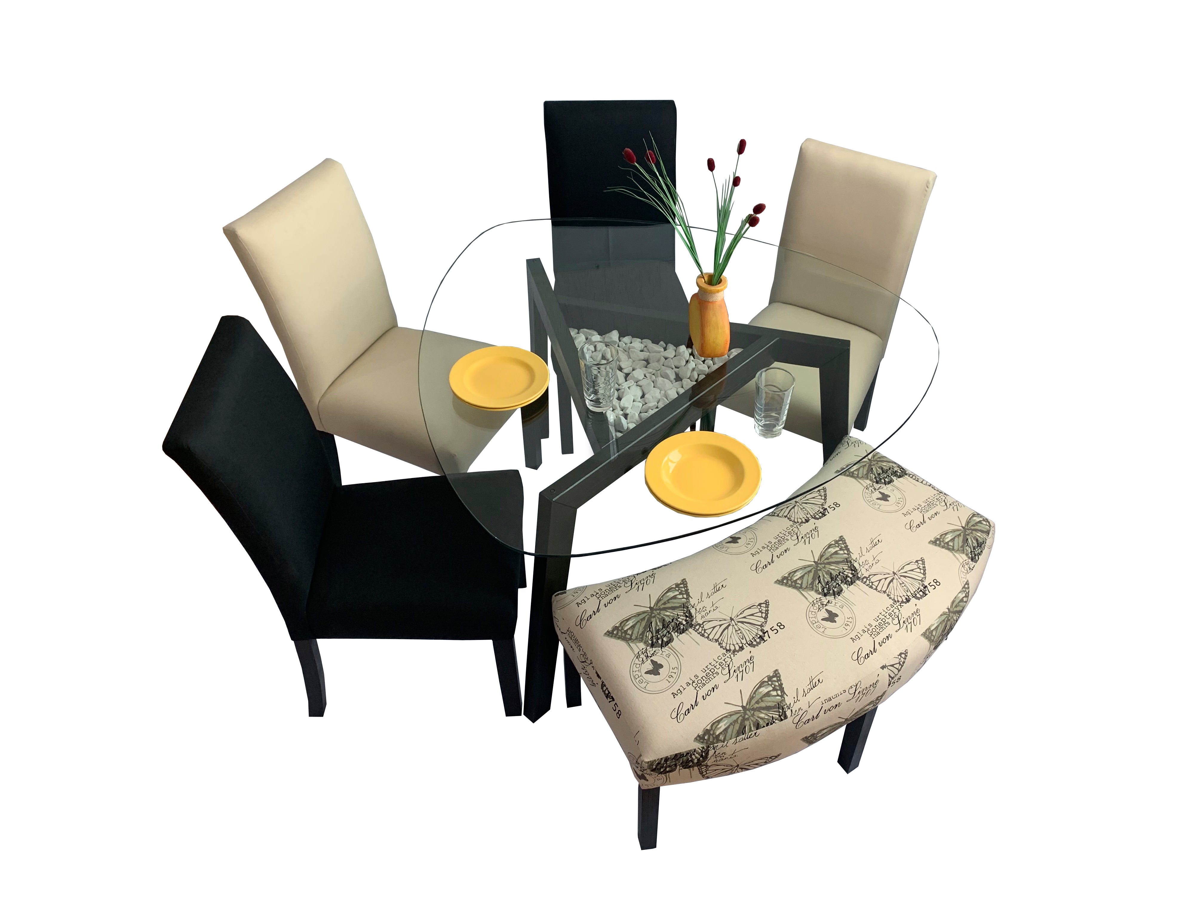 Promoción: Comedor Bermudas 6 personas (6 sillas o 4 sillas y una banca) + Sala Laguna. - Image 3